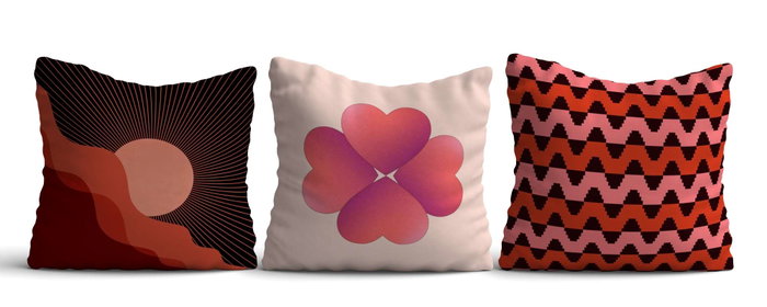 Aberto Design Juego de Fundas de Cojín Multicolor (3 piezas) 43x43 cm